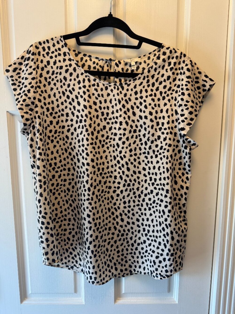 Joie Short Sleeve Cheetah Spot Blouse